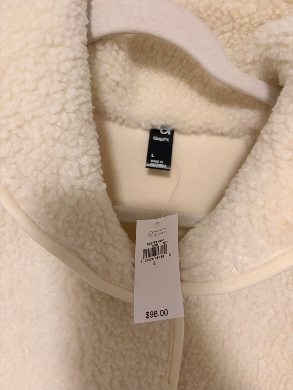 Gap Cozy Women's Cream Sherpa Jacket - Picture 3 of 3